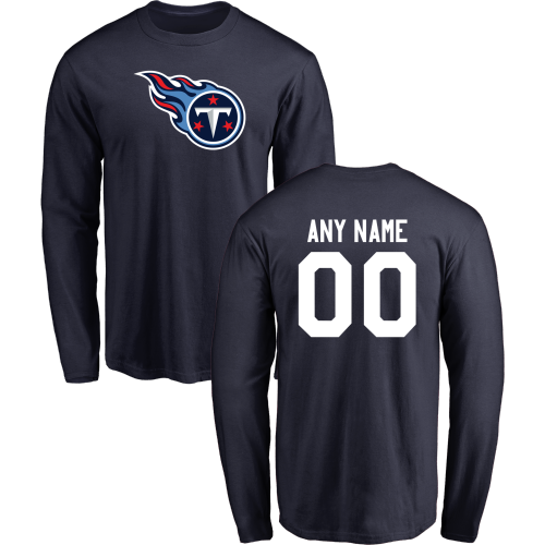 Men Tennessee Titans Design-Your-Own Long Sleeve Custom NFL T-Shirt->nfl t-shirts->Sports Accessory